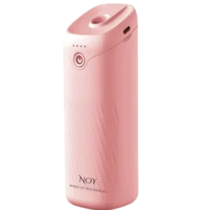 מפיץ ריח חשמלי בעיצוב ורוד, מתאים לשימוש עם בשמים תואמים ושמנים אתריים.